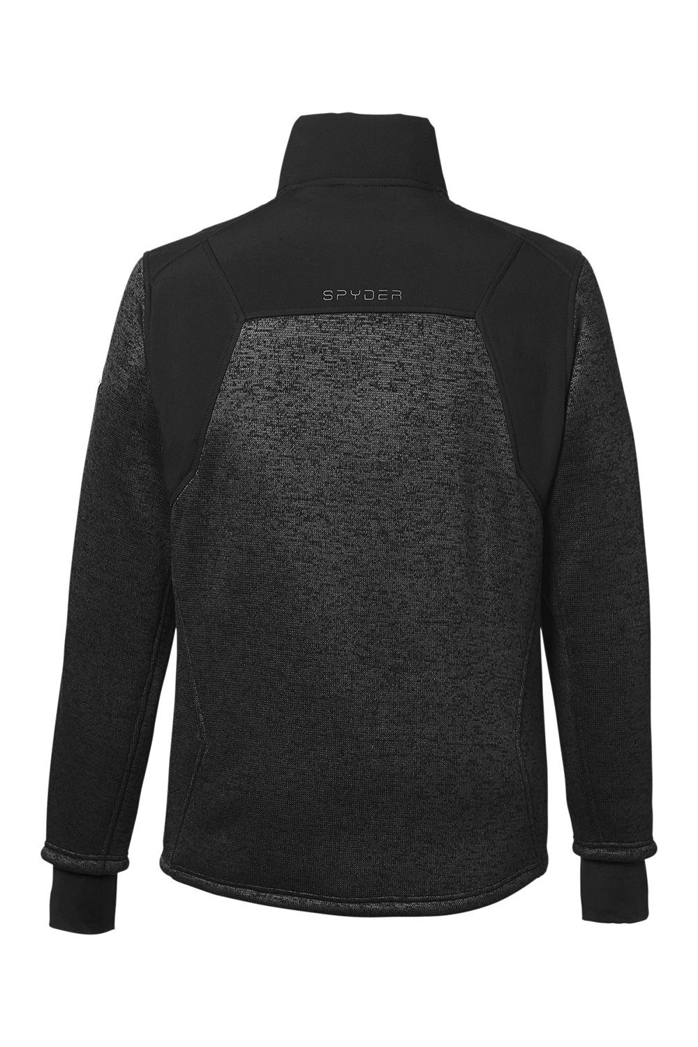 Spyder S17740 Mens Passage Full Zip Sweater Jacket Black Powder/Black Flat Back