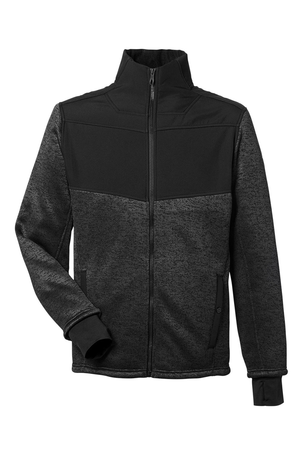 Spyder S17740 Mens Passage Full Zip Sweater Jacket Black Powder/Black Flat Front