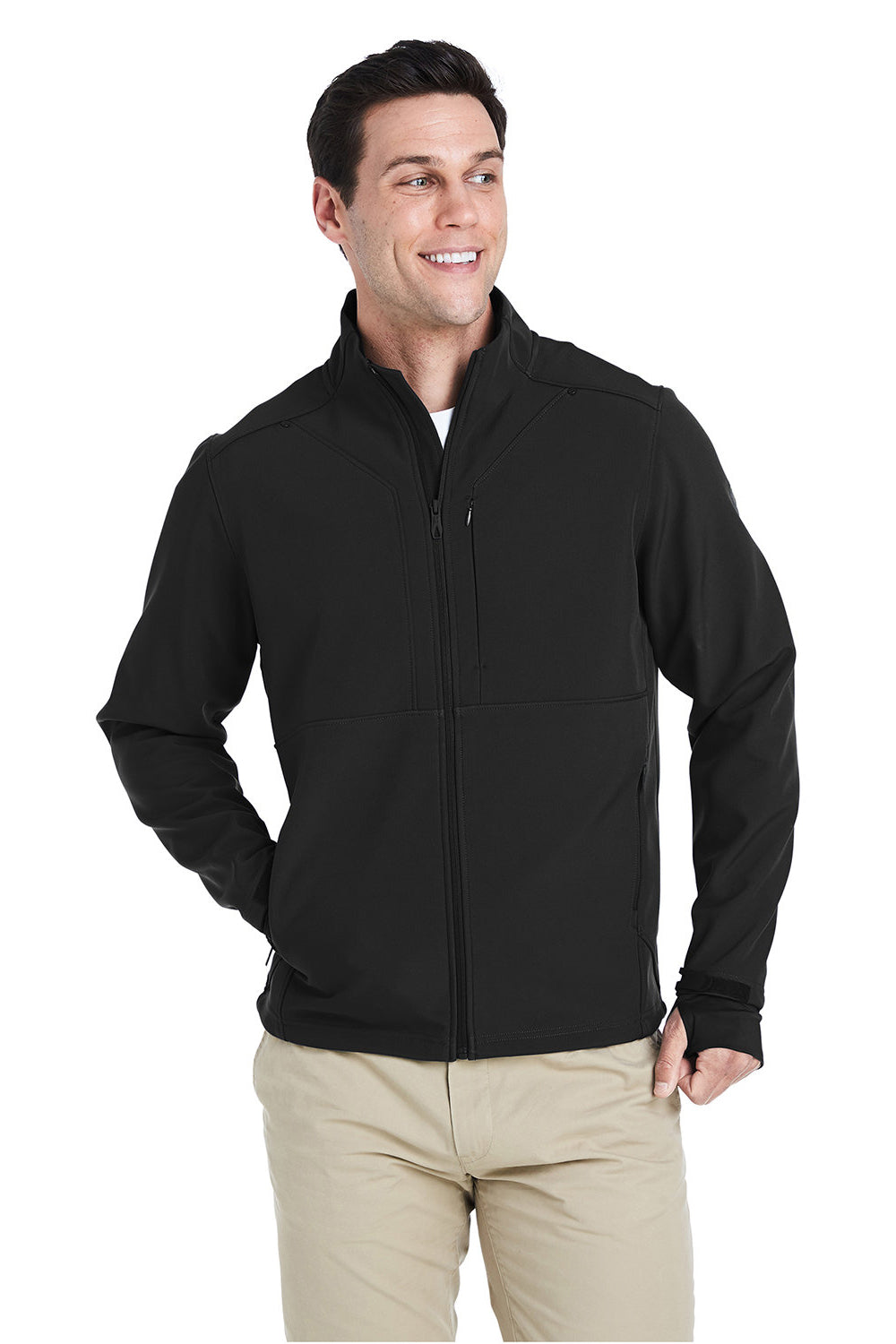 Spyder S17742 Mens Touring Full Zip Jacket Black Model Front