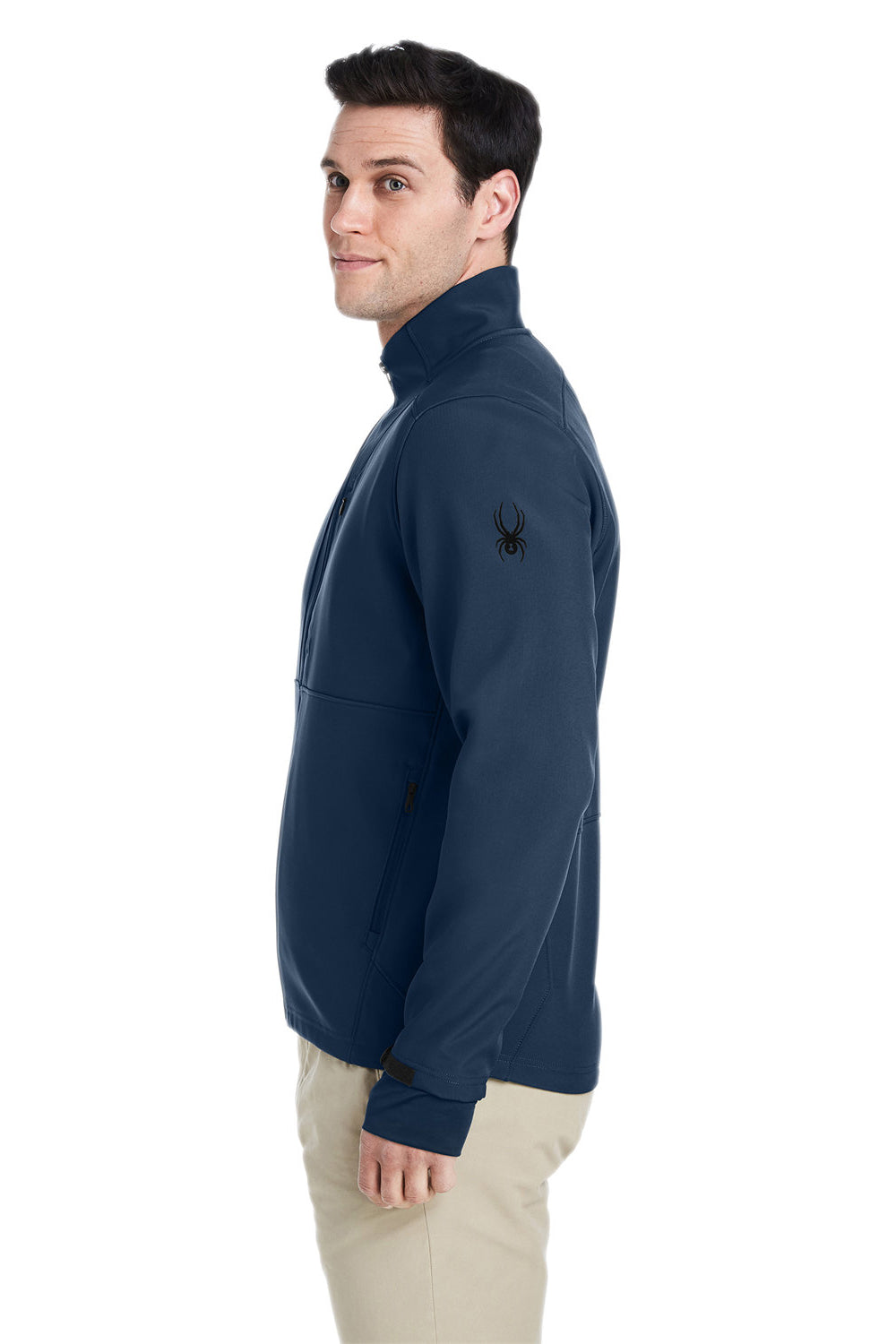 Spyder S17742 Mens Touring Full Zip Jacket Frontier Blue Model Side