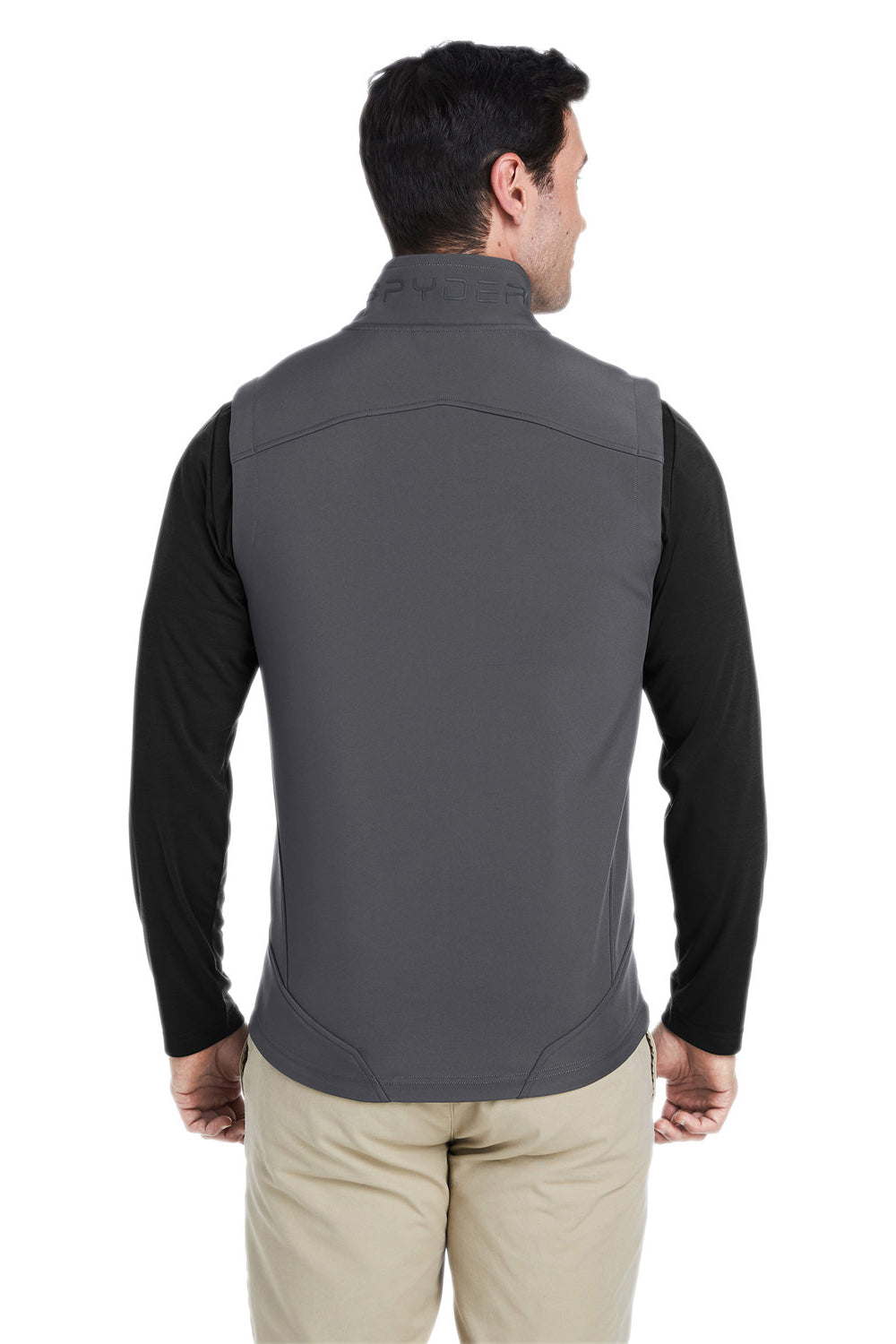 Spyder S17749 Mens Touring Full Zip Vest Polar Grey Model Back