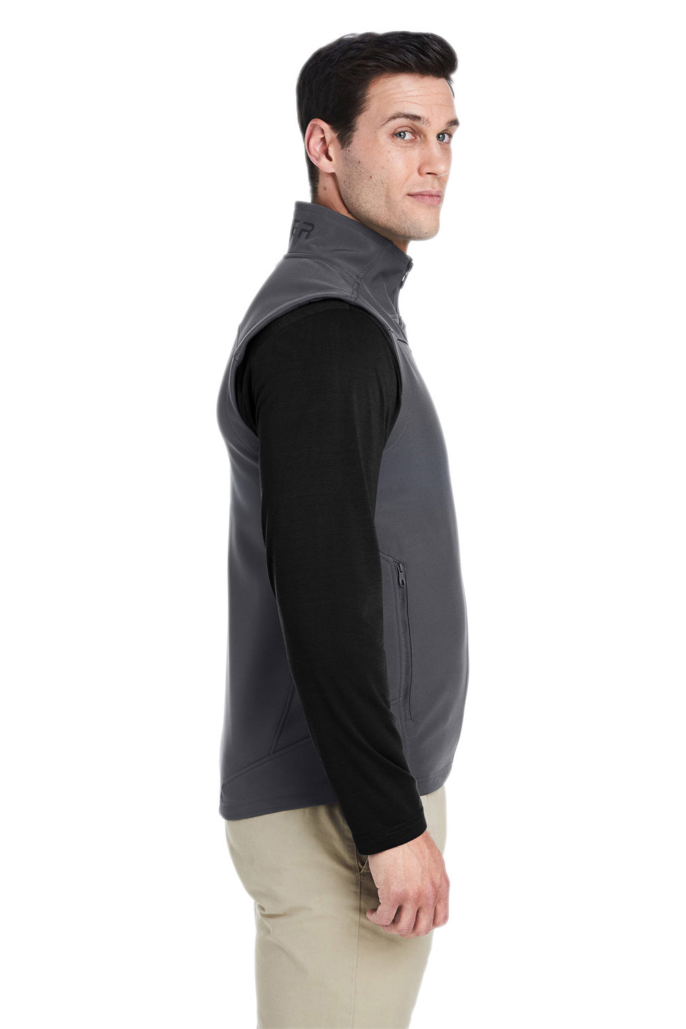 Spyder S17749 Mens Touring Full Zip Vest Polar Grey Model Side