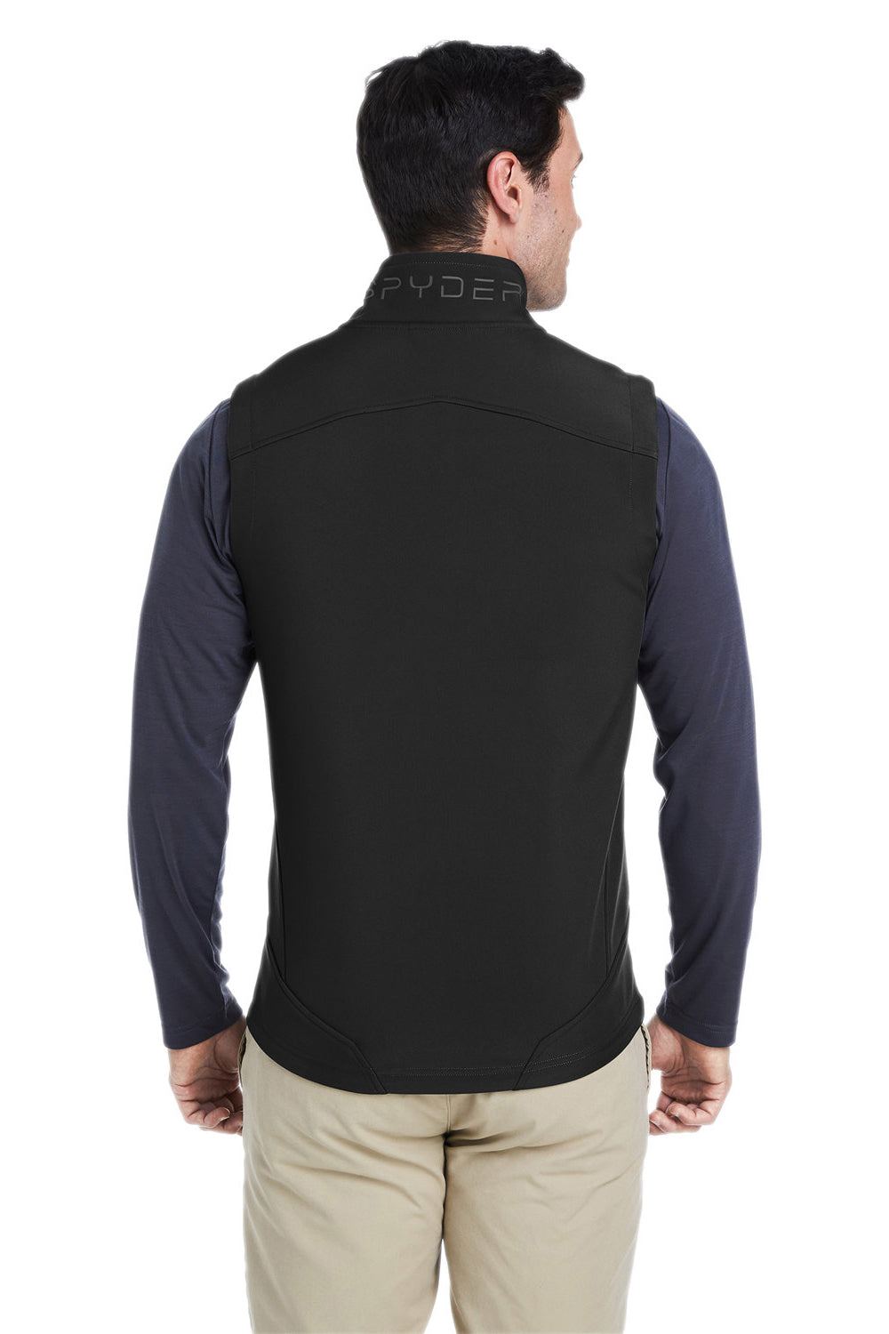 Spyder S17749 Mens Touring Full Zip Vest Black Model Back
