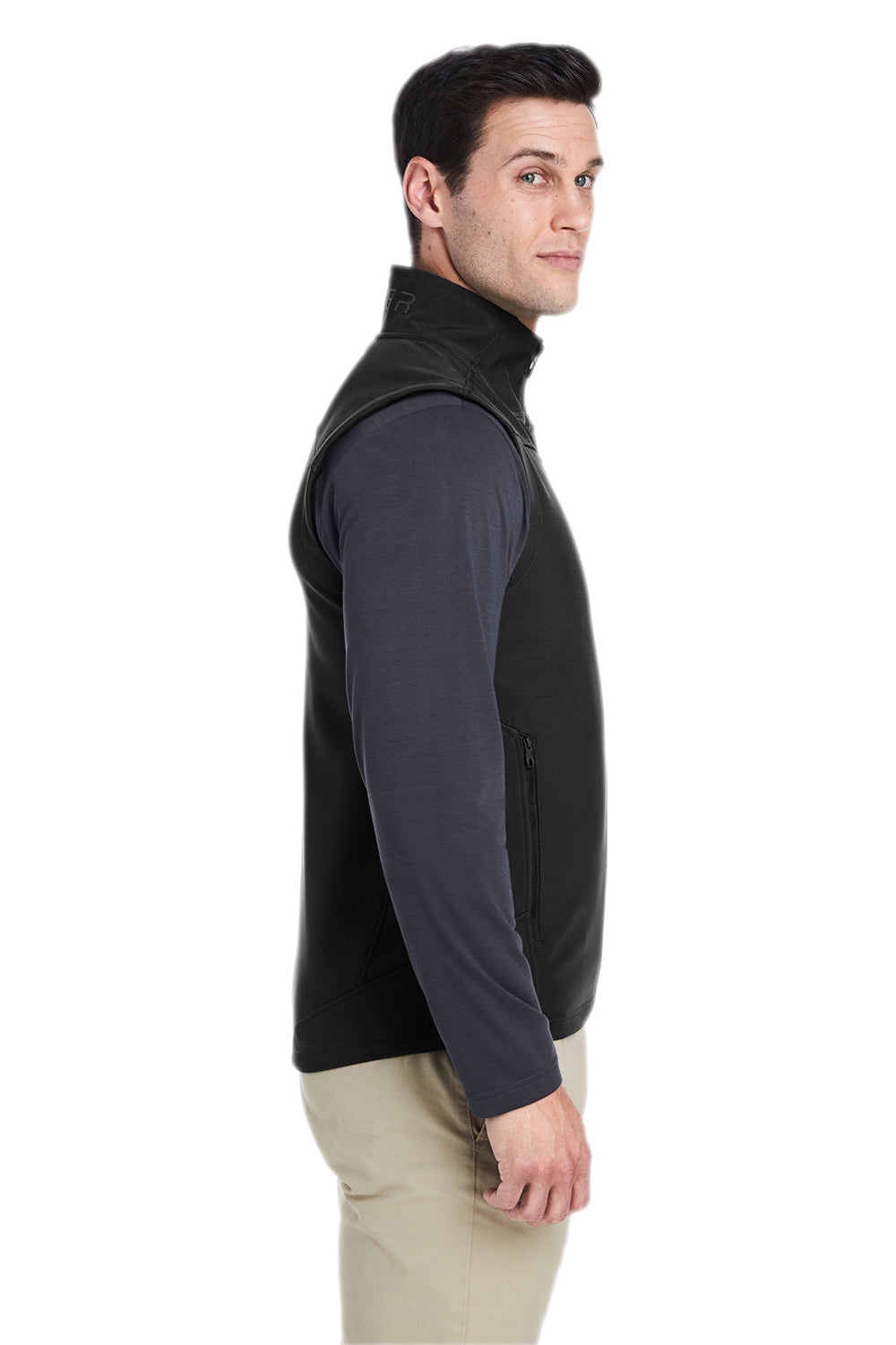 Spyder S17749 Mens Touring Full Zip Vest Black Model Side