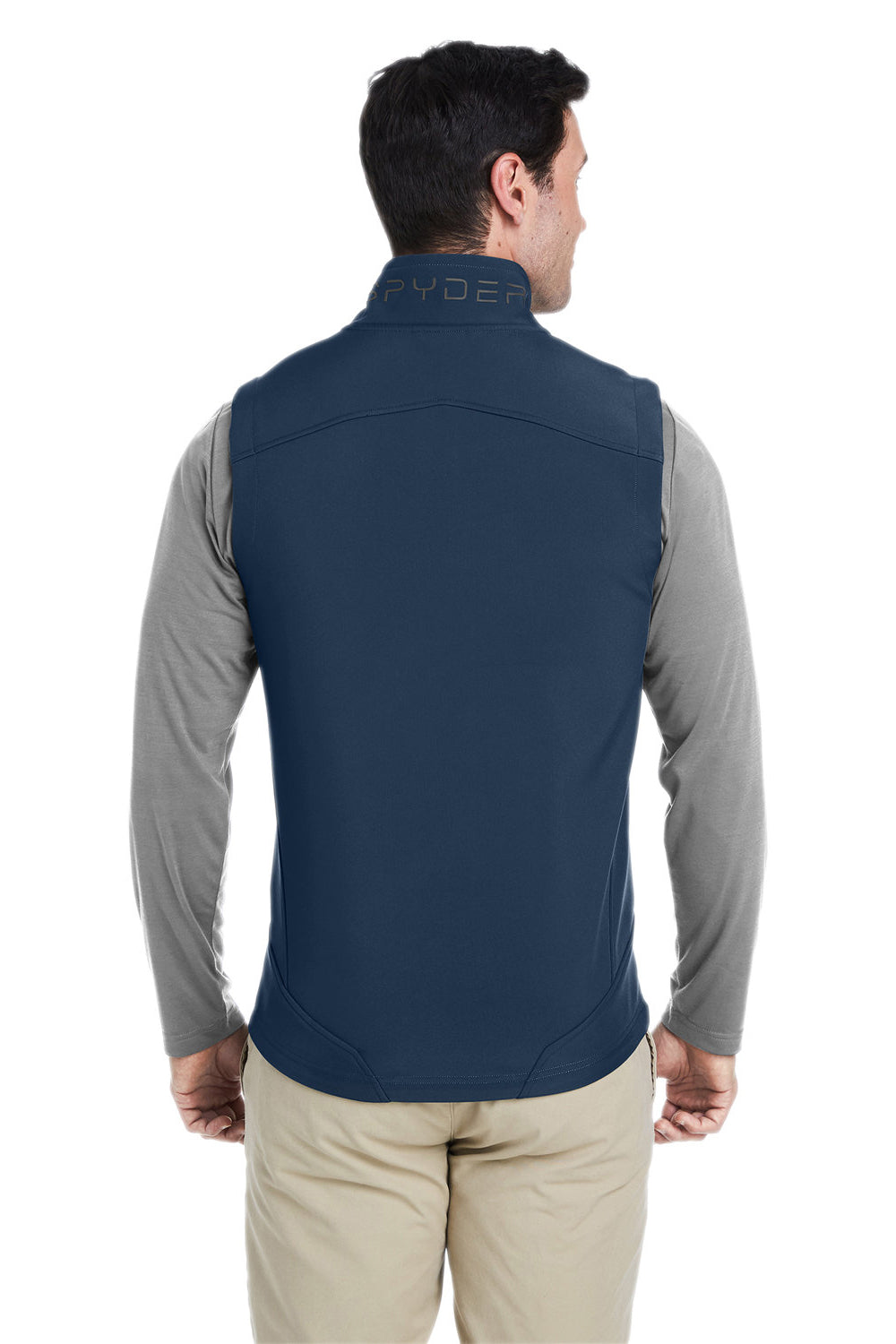 Spyder S17749 Mens Touring Full Zip Vest Frontier Blue Model Back