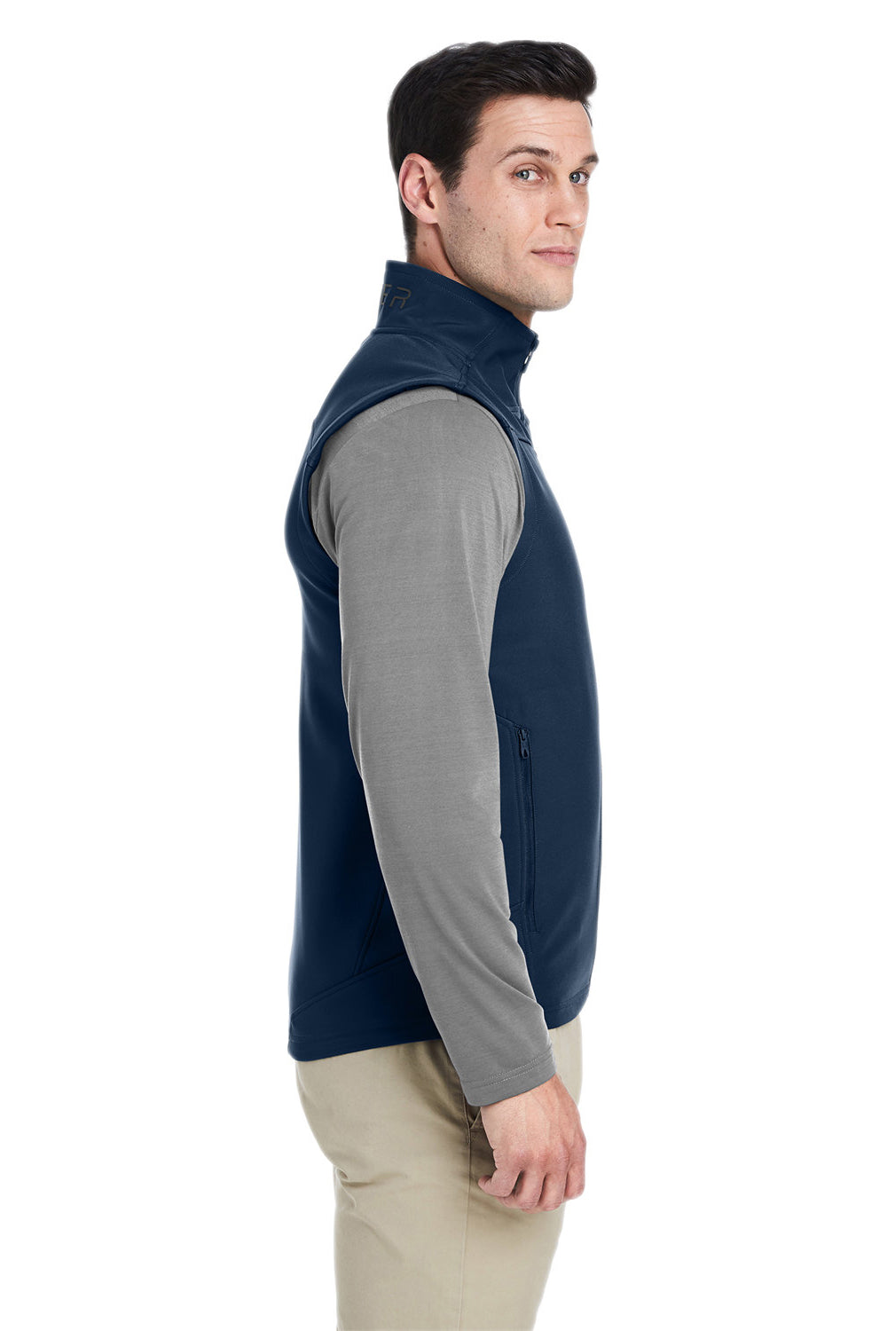 Spyder S17749 Mens Touring Full Zip Vest Frontier Blue Model Side