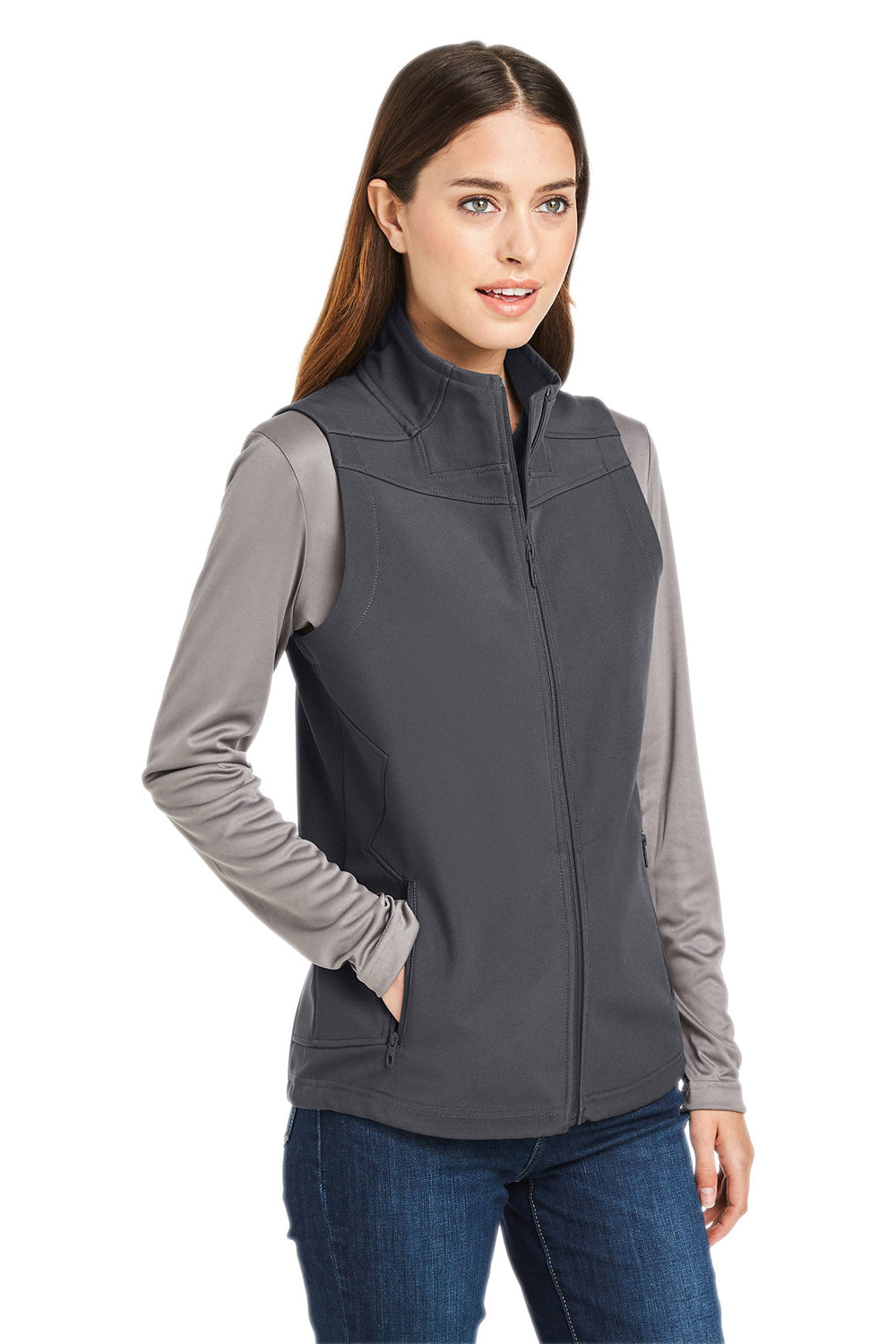 Spyder S17907 Womens Touring Full Zip Vest Polar Grey Model 3q