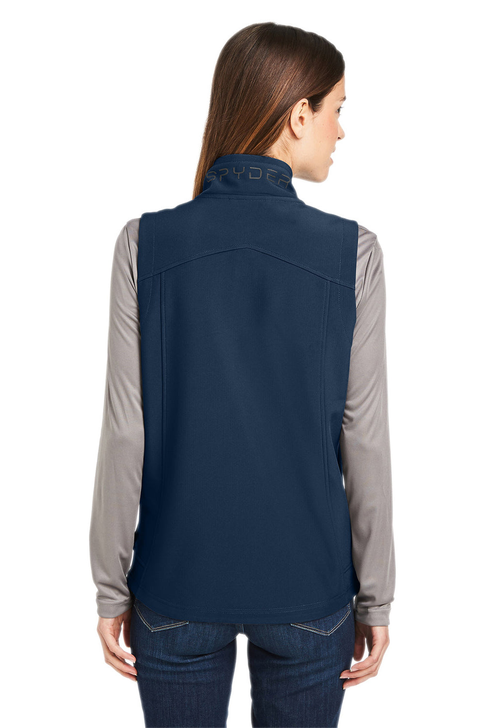 Spyder S17907 Womens Touring Full Zip Vest Frontier Blue Model Back