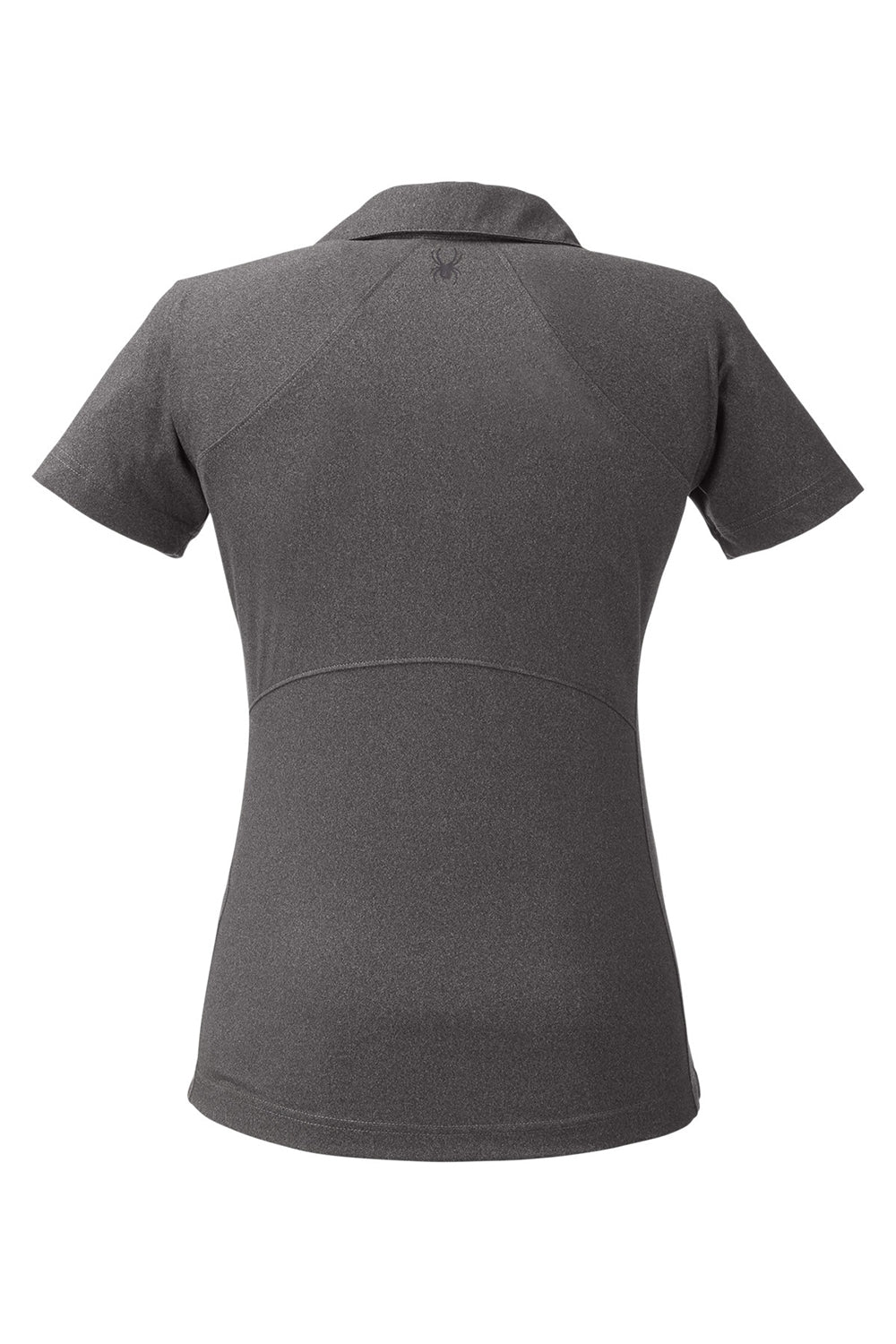 Spyder S17915 Womens Spyre UPF 40+ Short Sleeve Polo Shirt Black Frost Flat Back