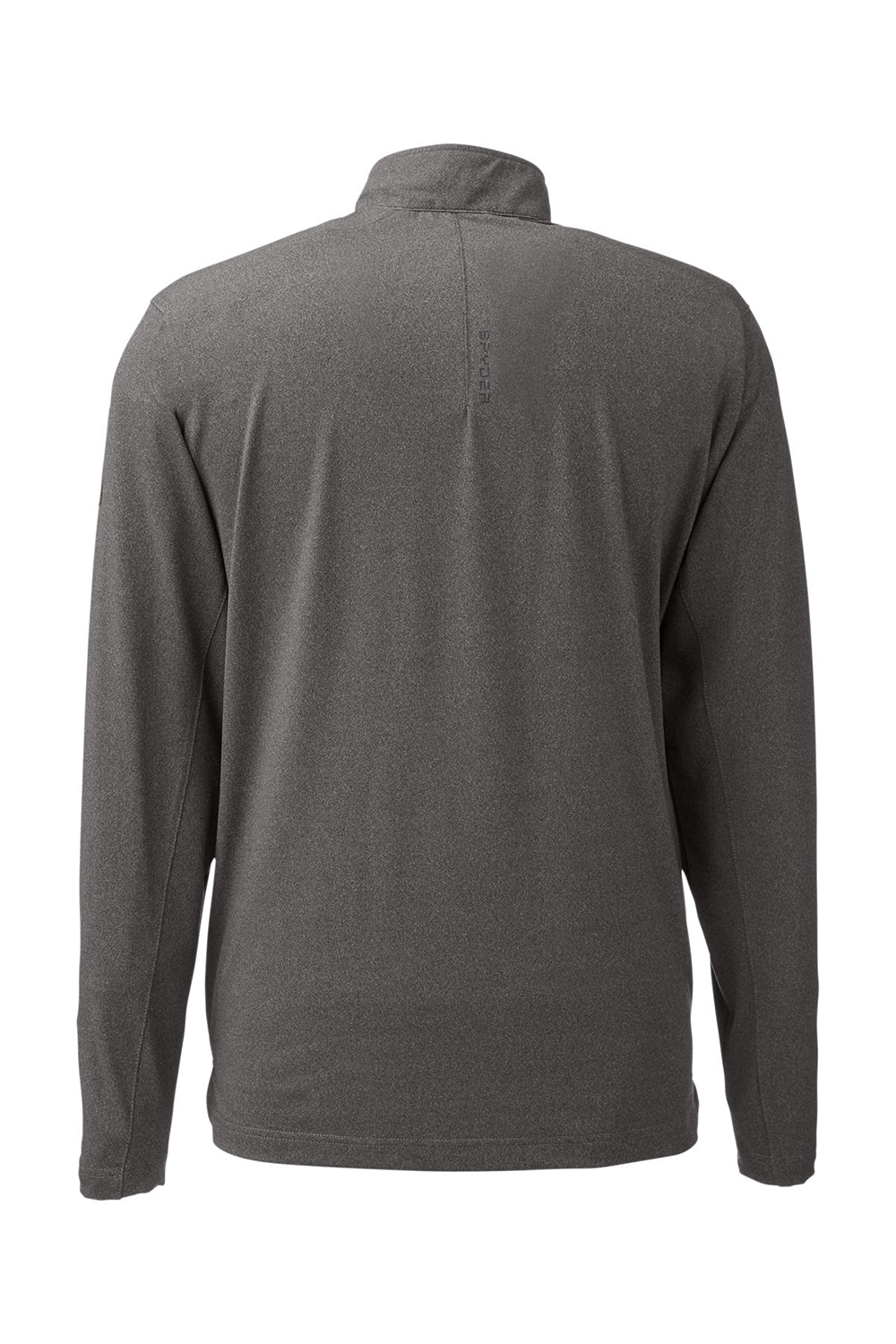 Spyder S17916 Mens Spyre UPF 40+ 1/4 Zip Sweatshirt Black Frost Flat Back