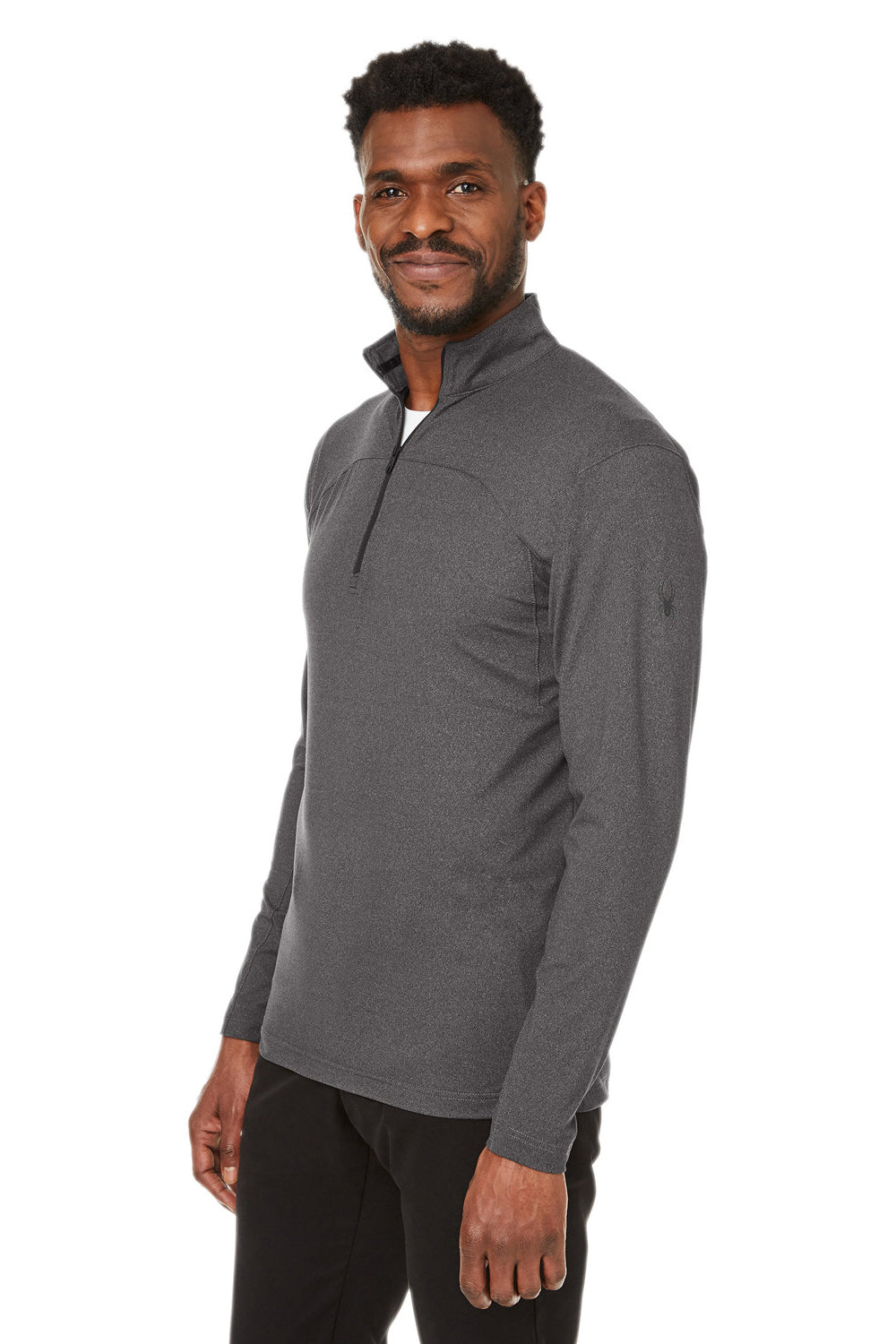 Spyder S17916 Mens Spyre UPF 40+ 1/4 Zip Sweatshirt Black Frost Model 3q