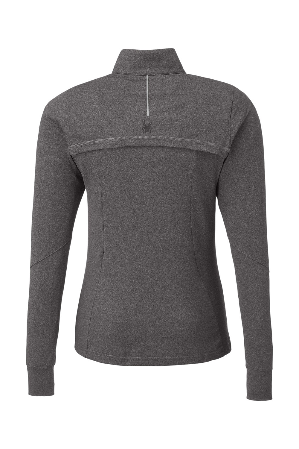 Spyder S17917 Womens Spyre UPF 40+ 1/4 Zip Sweatshirt Black Frost Flat Back