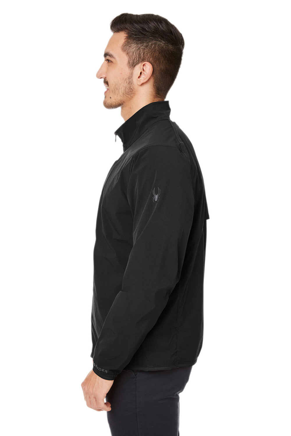 Spyder S17918 Mens Glydelite Full Zip Jacket Black Model Side