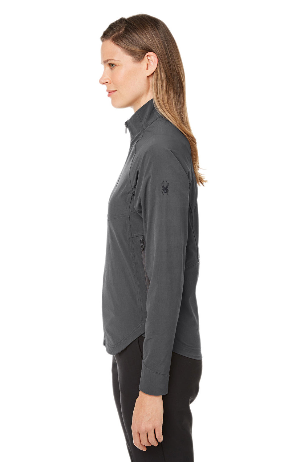 Spyder S17919 Womens Glydelite Full Zip Jacket Polar Grey Model Side