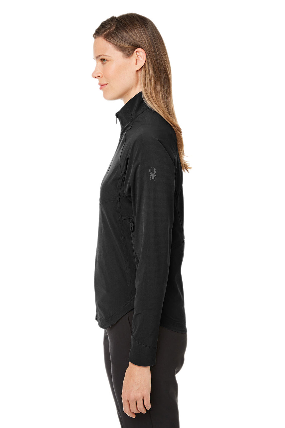 Spyder S17919 Womens Glydelite Full Zip Jacket Black Model Side