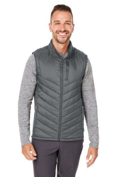 Spyder S17929 Mens Challenger Full Zip Vest Polar Grey Model Front