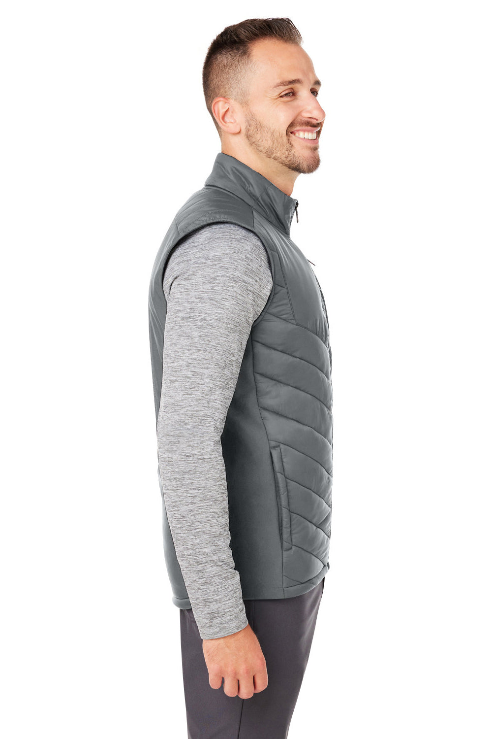 Spyder S17929 Mens Challenger Full Zip Vest Polar Grey Model Side