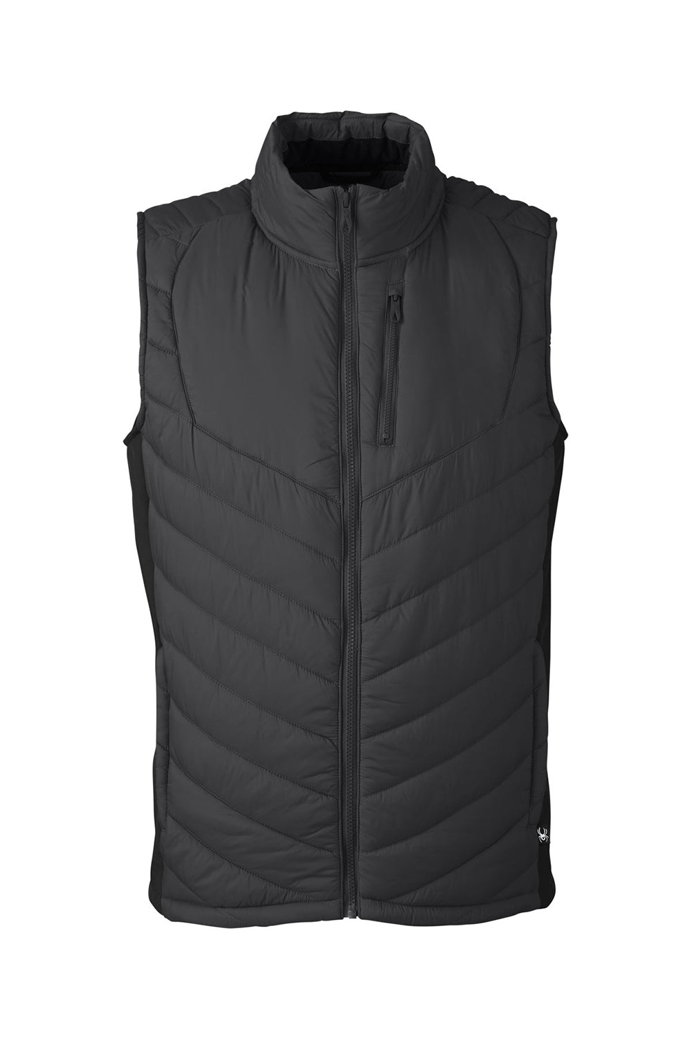 Spyder S17929 Mens Challenger Full Zip Vest Black Flat Front