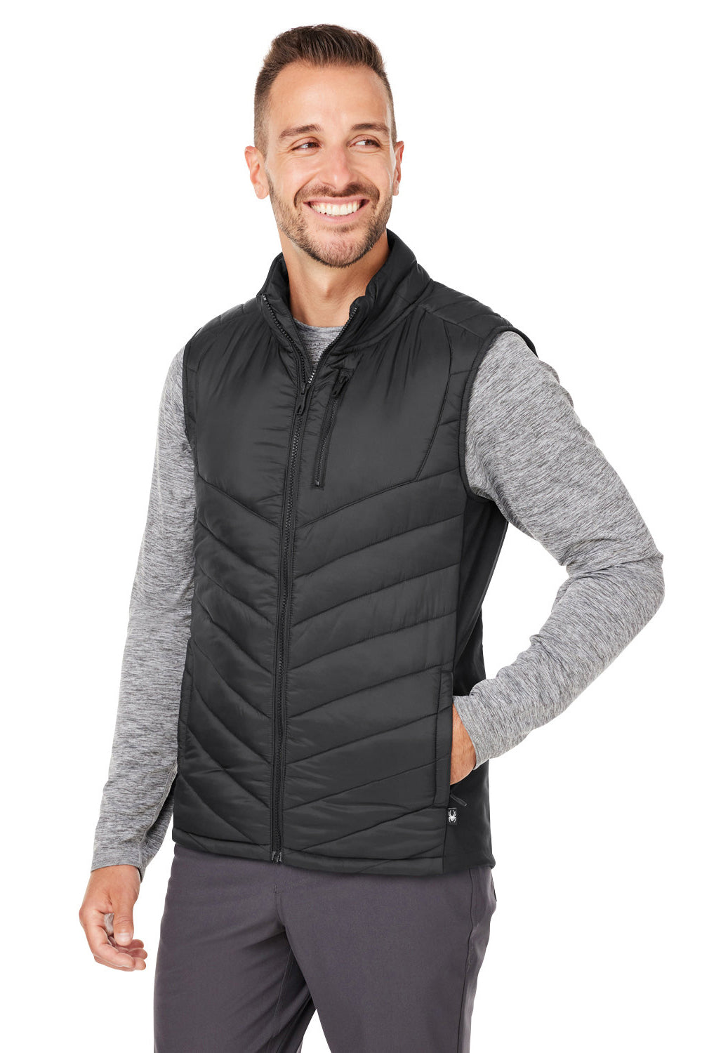 Spyder S17929 Mens Challenger Full Zip Vest Black Model 3q