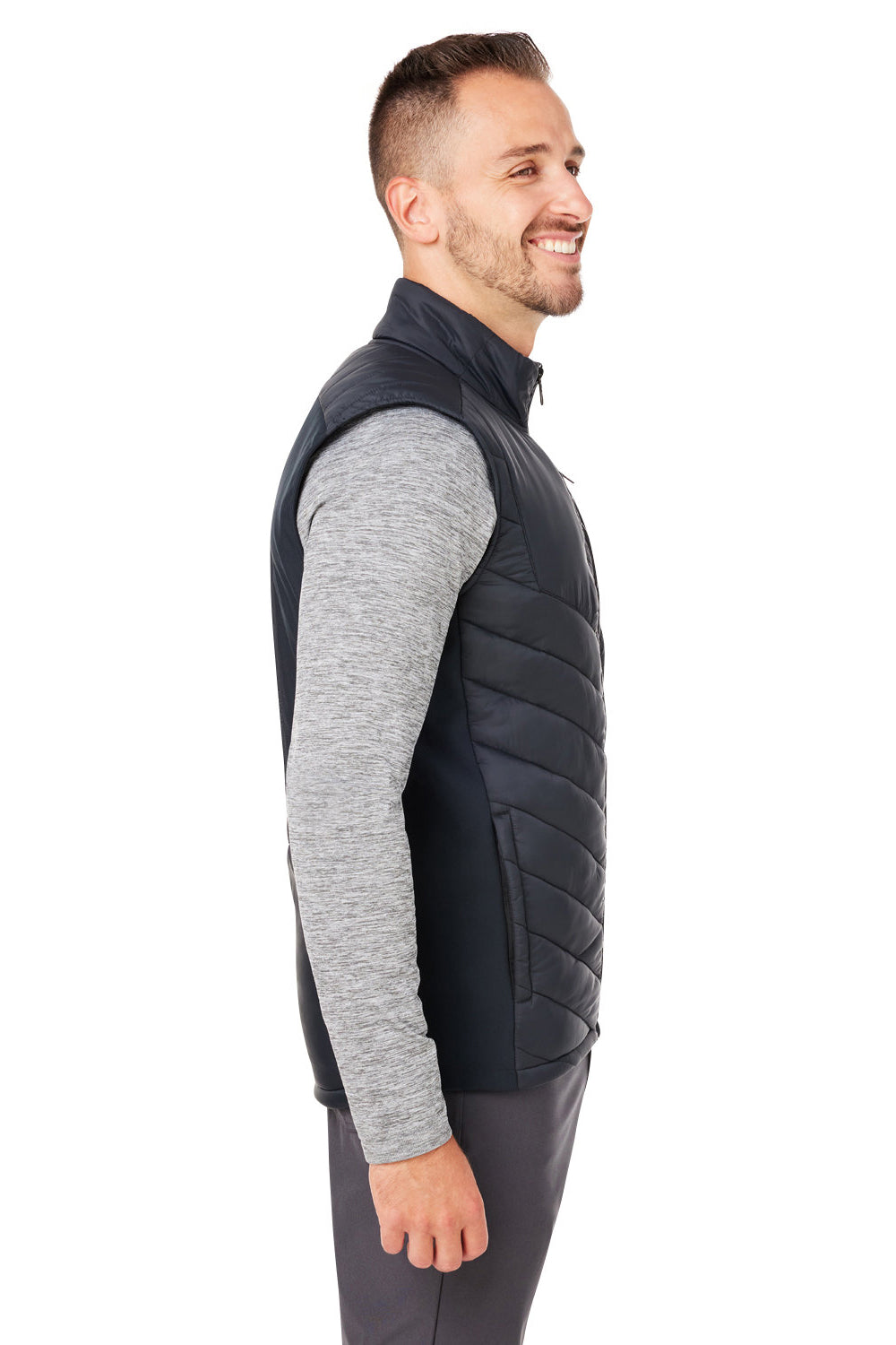 Spyder S17929 Mens Challenger Full Zip Vest Black Model Side