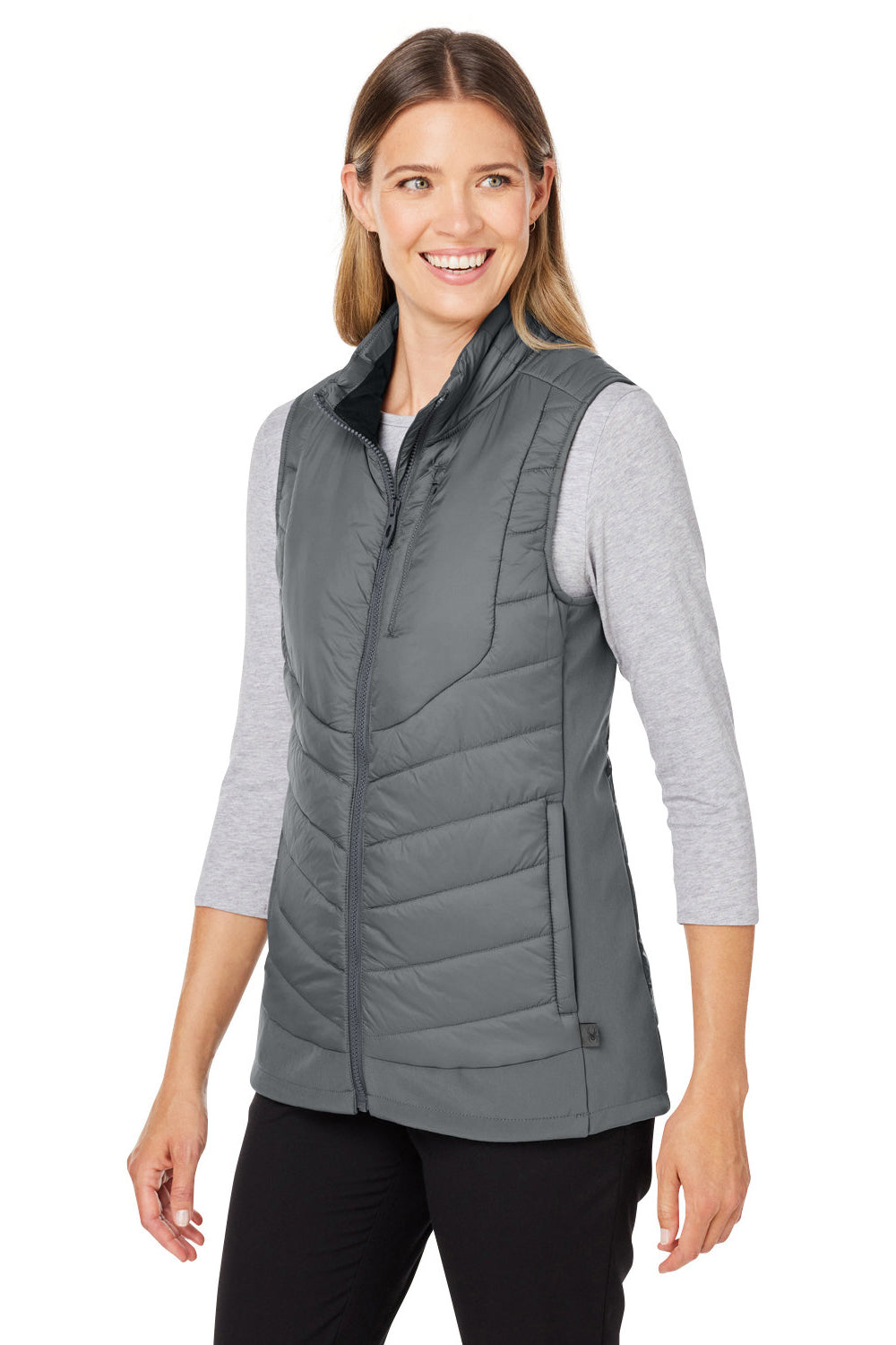 Spyder S17930 Womens Challenger Full Zip Vest Polar Grey Model 3q