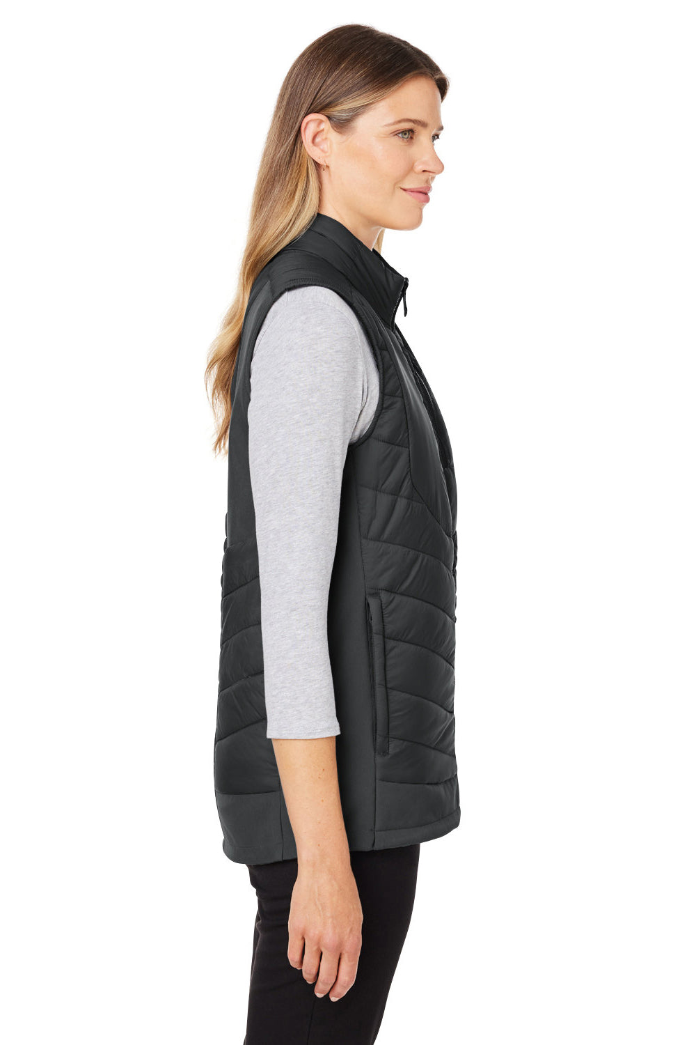 Spyder S17930 Womens Challenger Full Zip Vest Black Model Side
