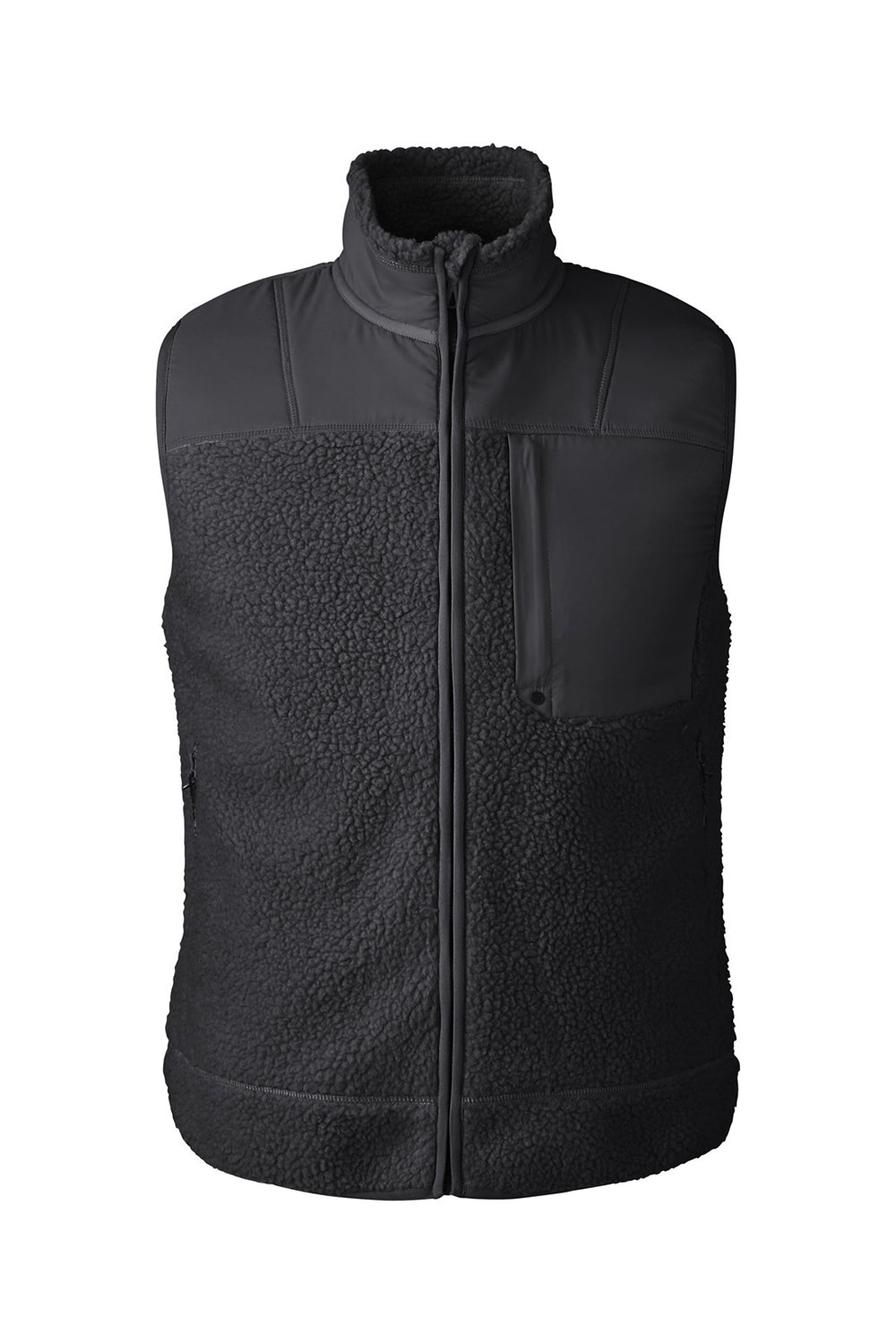 Spyder S17965 Mens Venture Sherpa Full Zip Vest Black Flat Front