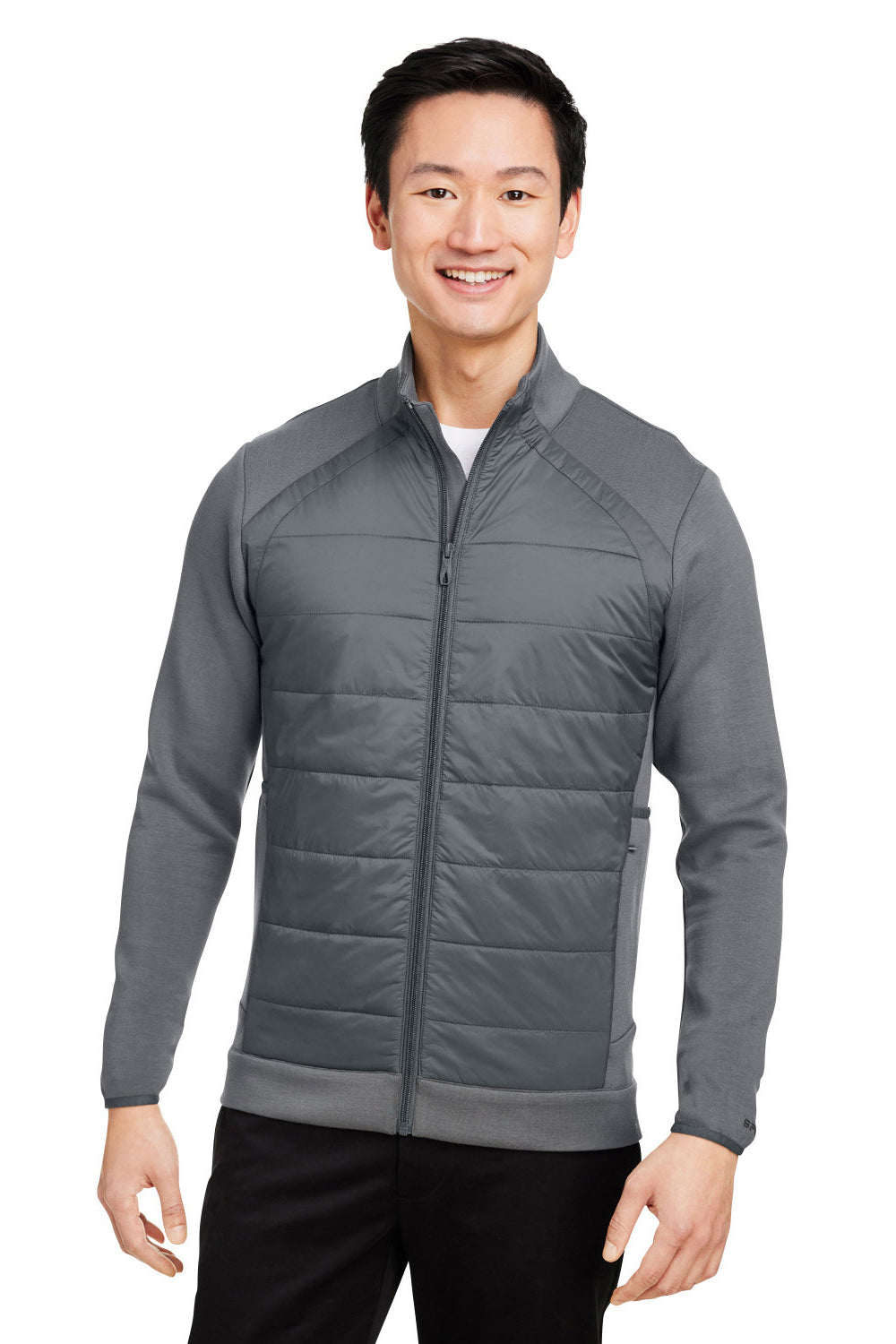 Spyder S17977 Mens Impact Full Zip Jacket Polar Grey Model Front