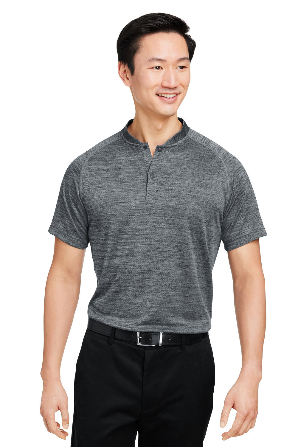 Spyder S17979 Mens Mission Blade Short Sleeve Polo Shirt Polar Grey Model Front