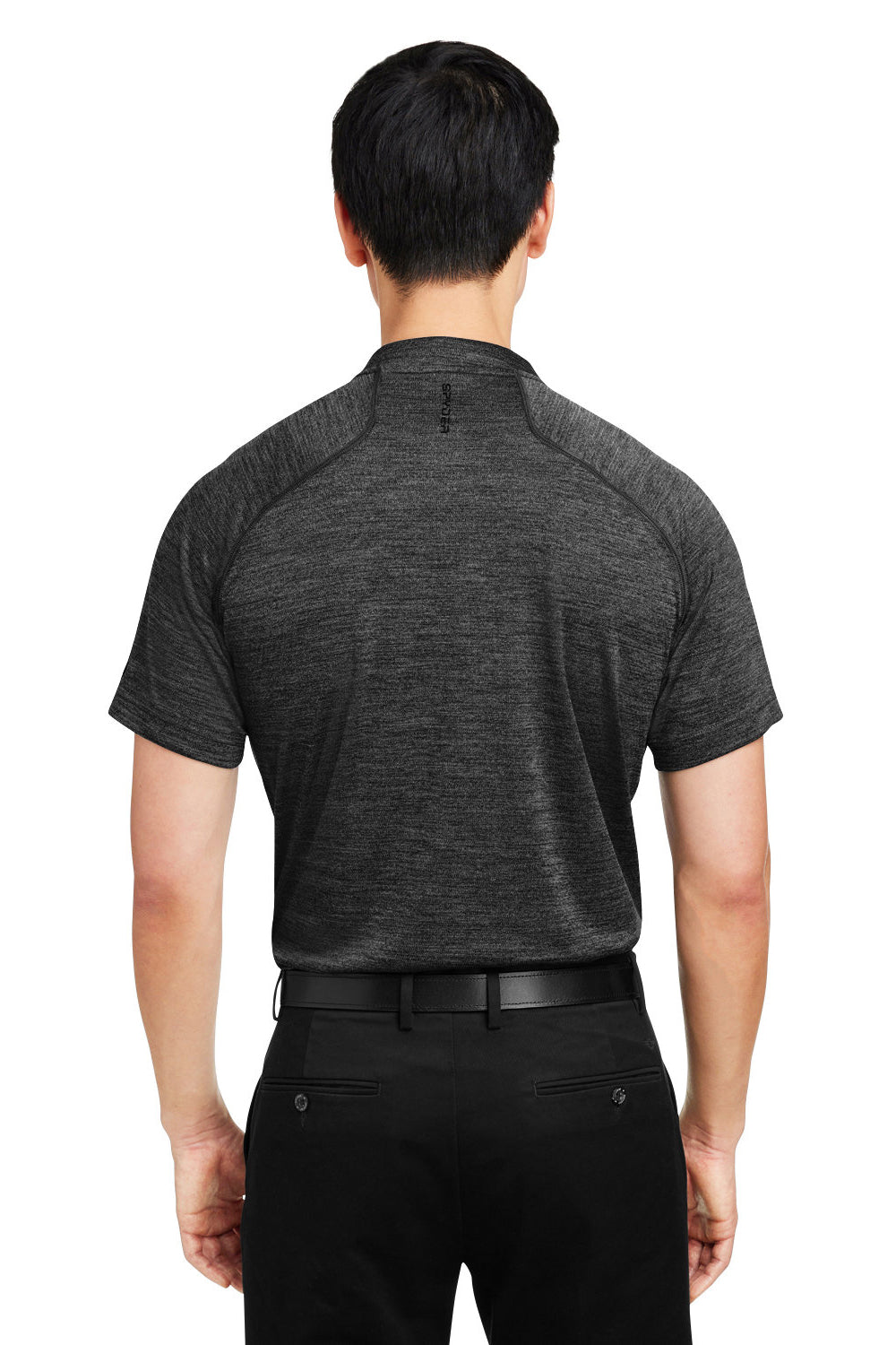 Spyder S17979 Mens Mission Blade Short Sleeve Polo Shirt Black Model Back