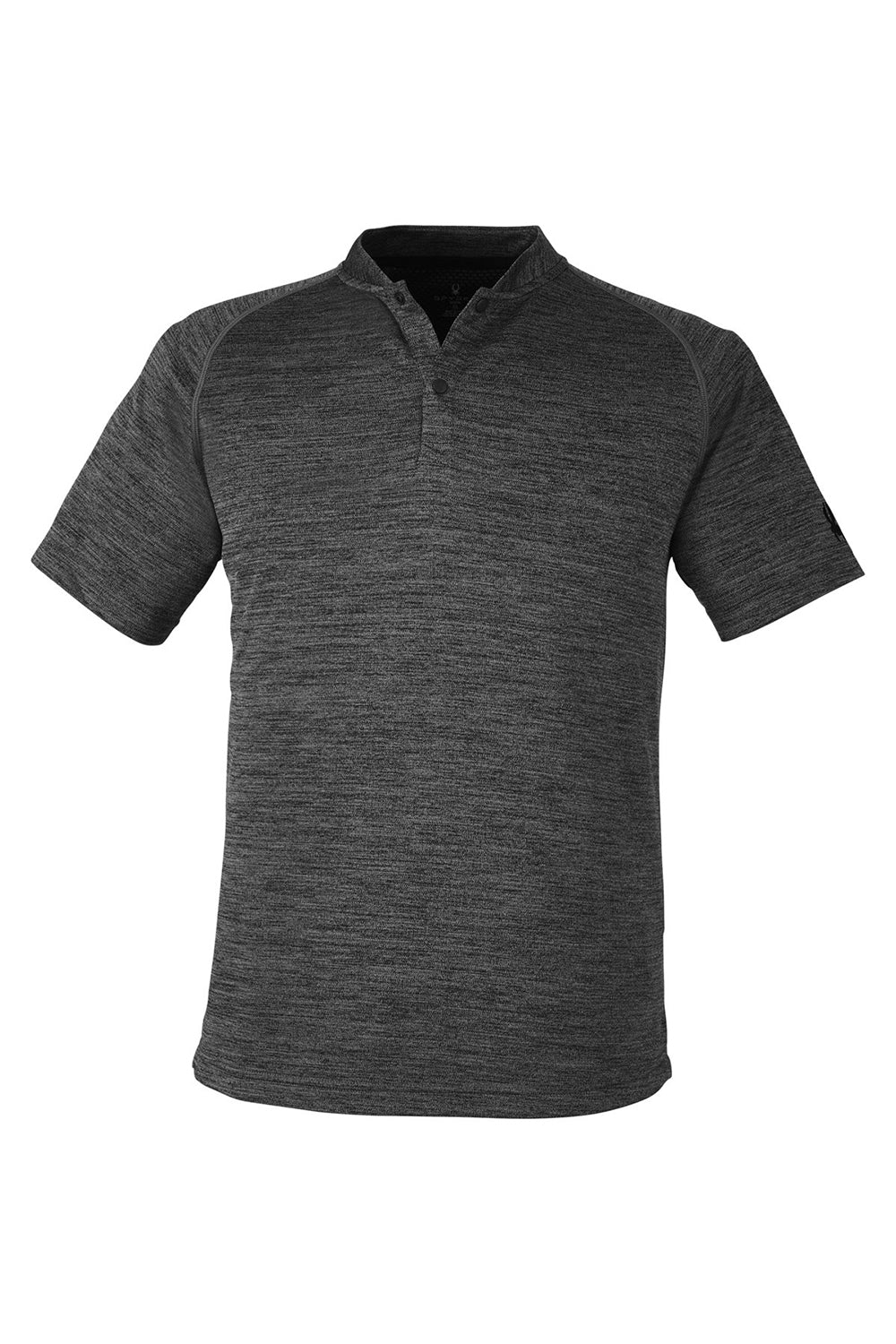 Spyder S17979 Mens Mission Blade Short Sleeve Polo Shirt Black Flat Front