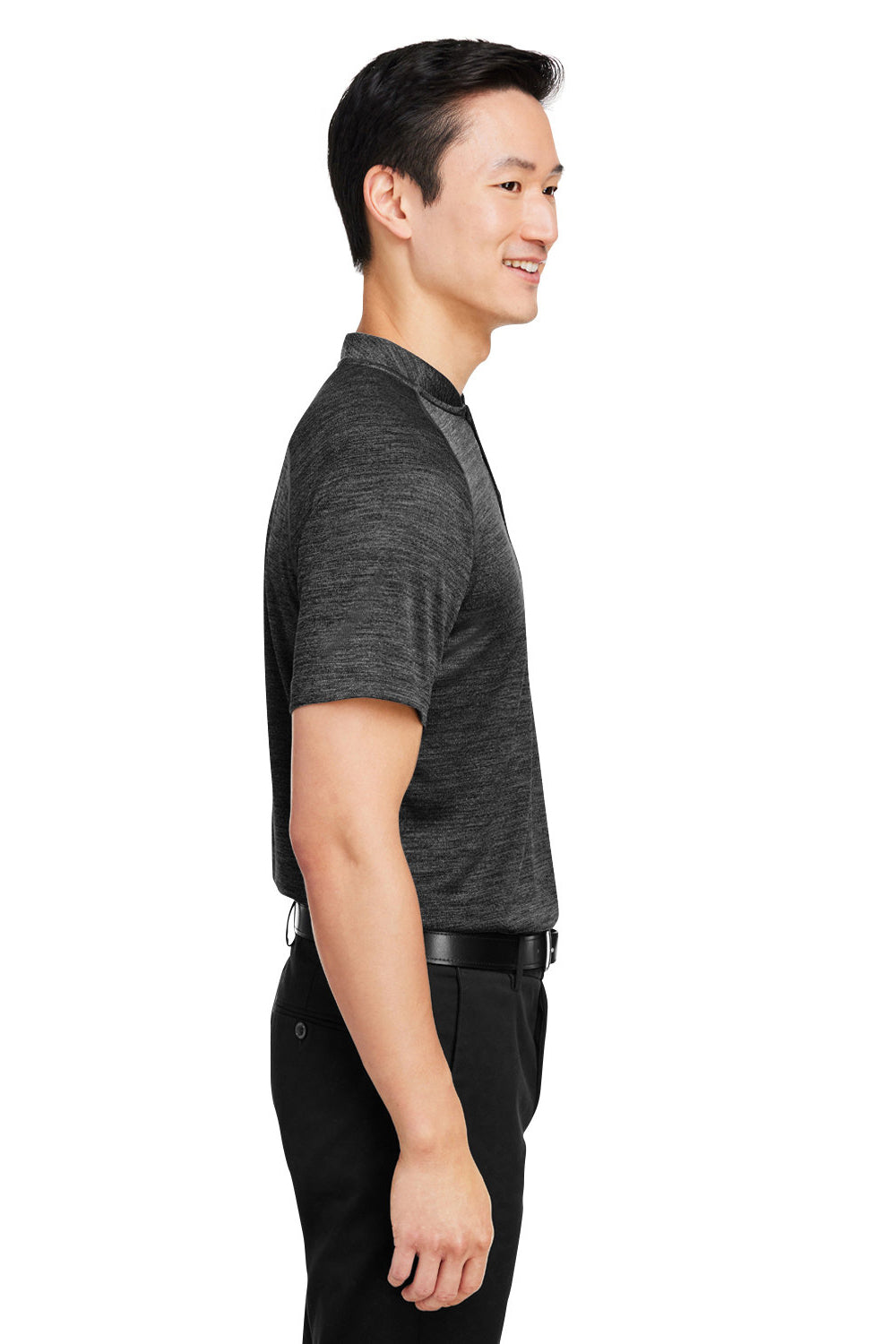 Spyder S17979 Mens Mission Blade Short Sleeve Polo Shirt Black Model Side