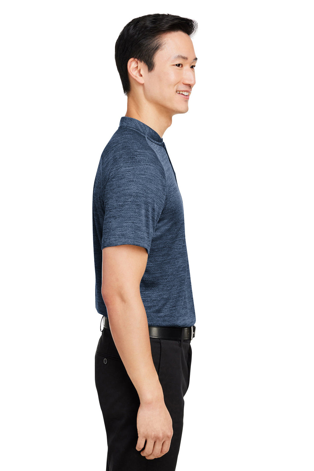 Spyder S17979 Mens Mission Blade Short Sleeve Polo Shirt Frontier Blue Model Side