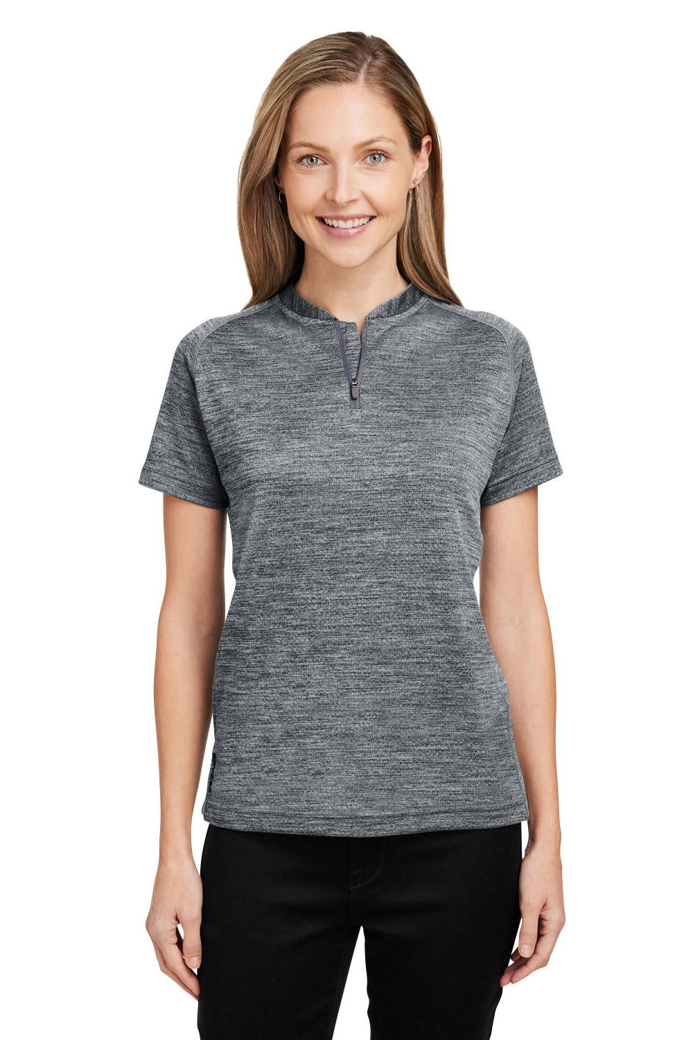 Spyder S17980 Womens Mission Blade Short Sleeve Polo Shirt Polar Grey Model Front