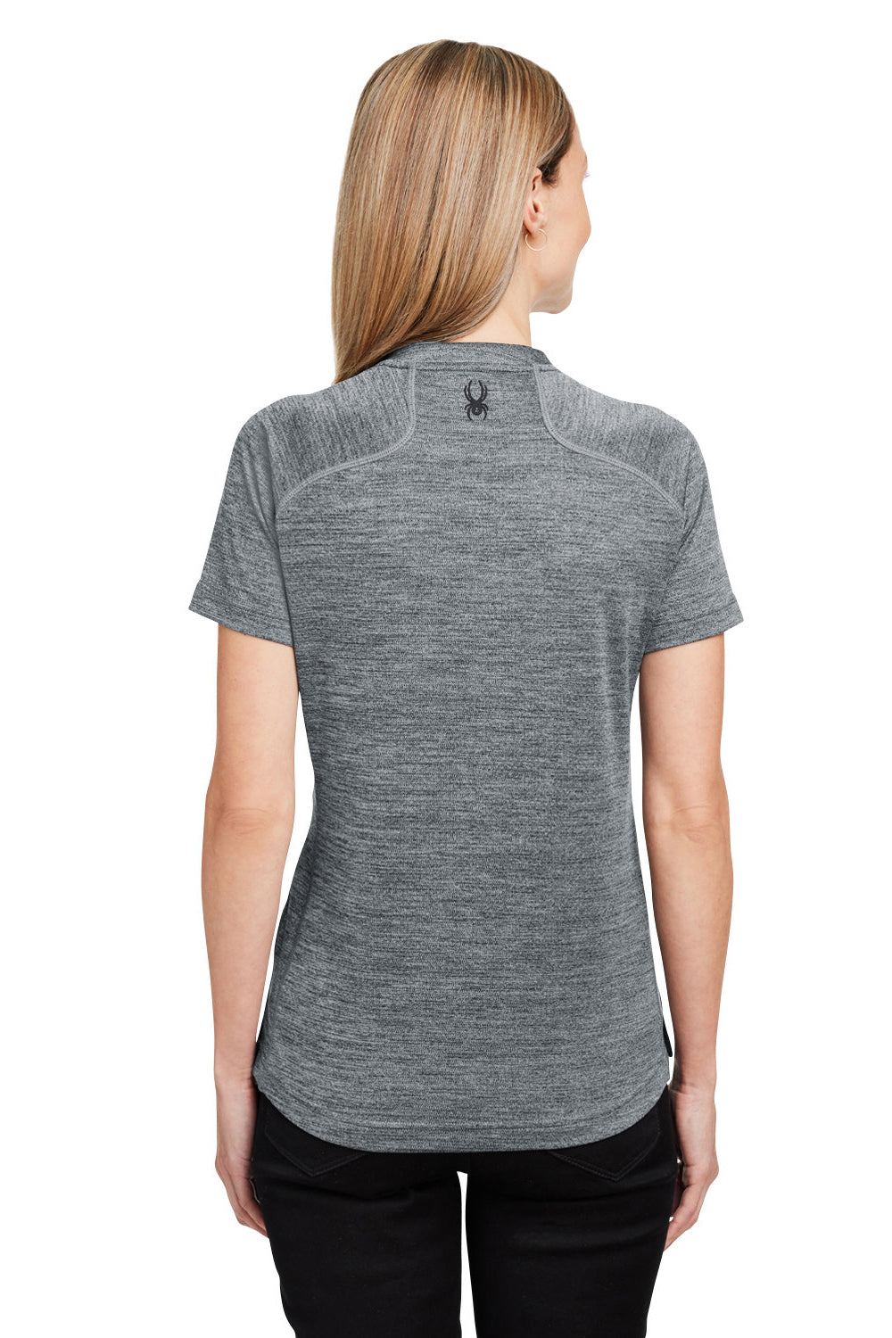 Spyder S17980 Womens Mission Blade Short Sleeve Polo Shirt Polar Grey Model Back