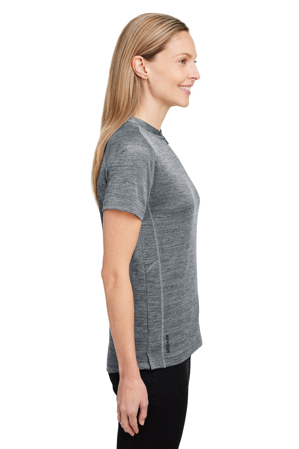 Spyder S17980 Womens Mission Blade Short Sleeve Polo Shirt Polar Grey Model Side