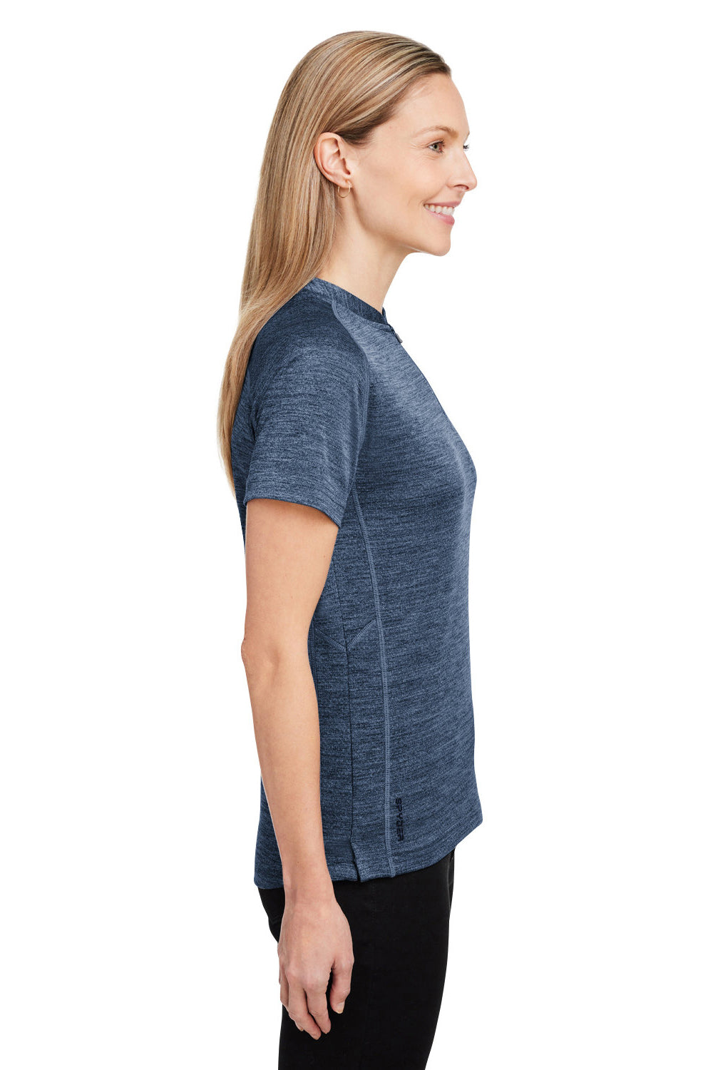 Spyder S17980 Womens Mission Blade Short Sleeve Polo Shirt Frontier Blue Model Side