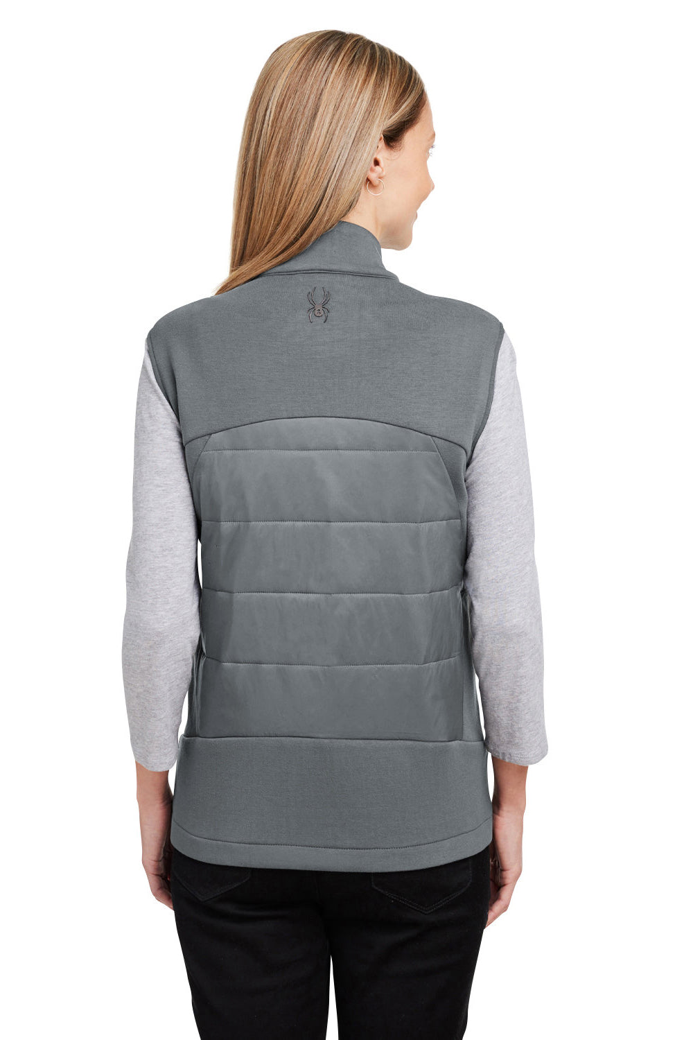 Spyder S17996 Womens Impact Full Zip Vest Polar Grey Model Back