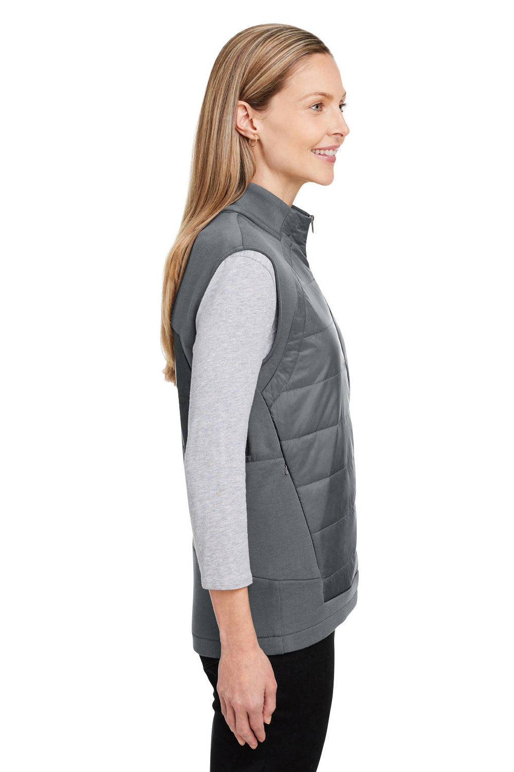 Spyder S17996 Womens Impact Full Zip Vest Polar Grey Model Side