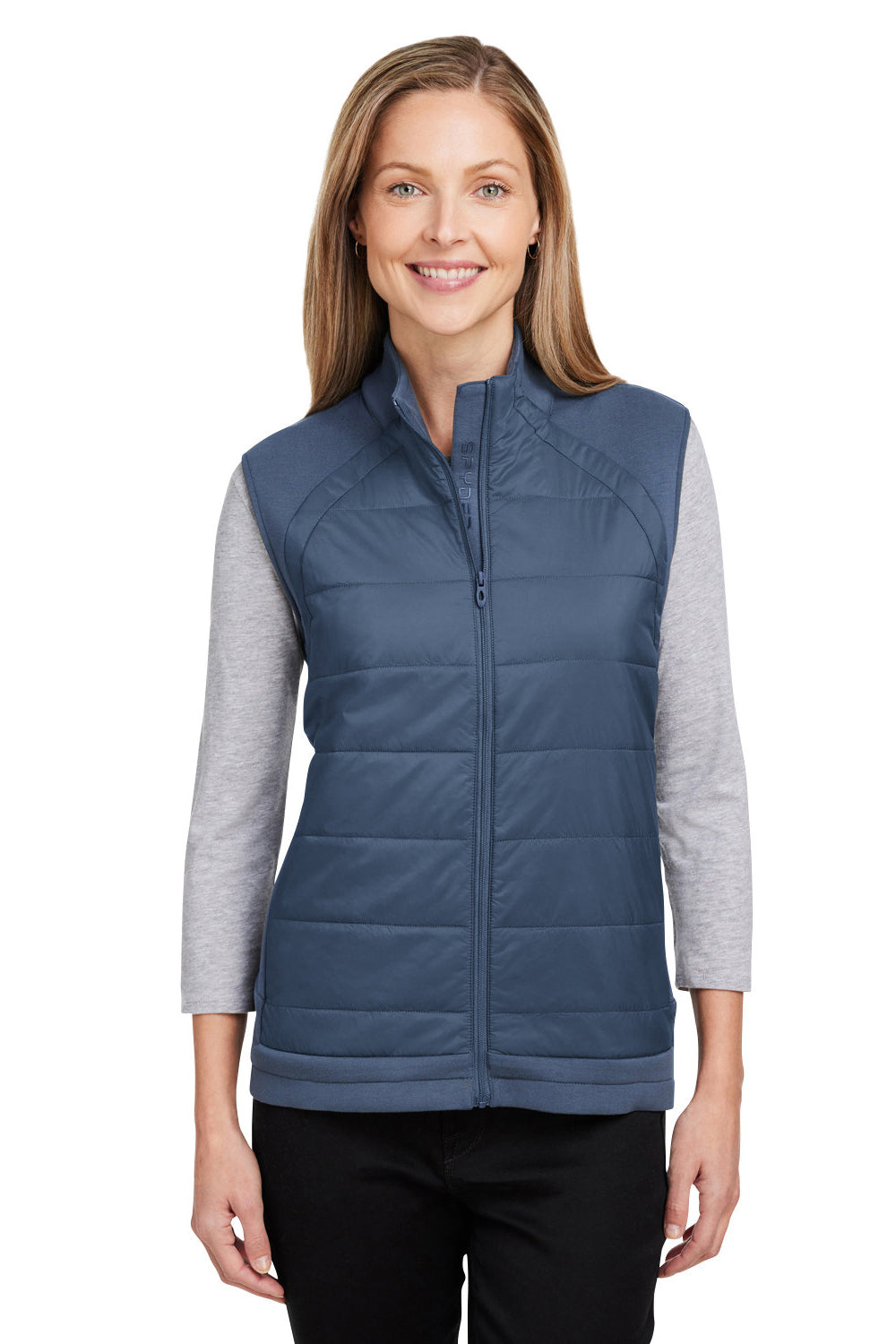 Spyder S17996 Womens Impact Full Zip Vest Frontier Blue Model Front