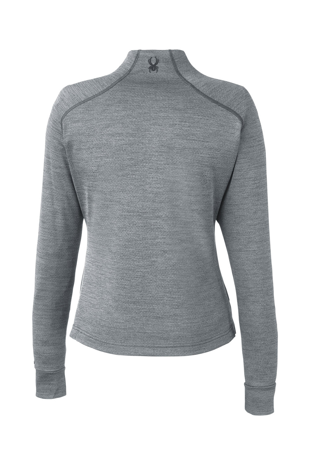 Spyder S17998 Womens Mission 1/4 Zip Sweatshirt w/ Pockets Polar Grey Flat Back