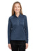 Spyder S17998 Womens Mission 1/4 Zip Sweatshirt w/ Pockets Frontier Blue Model Front