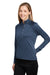 Spyder S17998 Womens Mission 1/4 Zip Sweatshirt w/ Pockets Frontier Blue Model 3q