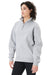 Champion S450 Mens Powerblend 1/4 Zip Sweatshirt Light Steel Grey Model 3q