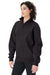 Champion S450 Mens Powerblend 1/4 Zip Sweatshirt Black Model Side