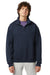 Champion S450 Mens Powerblend 1/4 Zip Sweatshirt Navy Blue Model Front