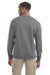 Champion S600 Mens Double Dry Eco Moisture Wicking Fleece Crewneck Sweatshirt Stone Grey Model Back