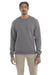 Champion S600 Mens Double Dry Eco Moisture Wicking Fleece Crewneck Sweatshirt Stone Grey Model Front