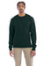 Champion S600 Mens Double Dry Eco Moisture Wicking Fleece Crewneck Sweatshirt Dark Green Model Front