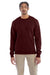 Champion S600 Mens Double Dry Eco Moisture Wicking Fleece Crewneck Sweatshirt Maroon Model Front